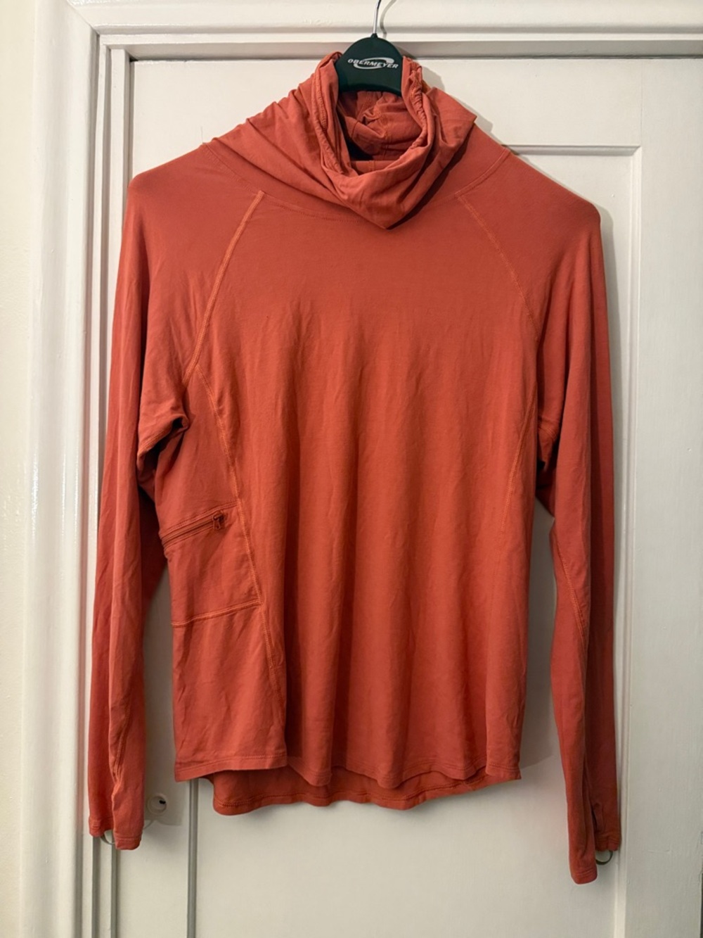 Patagonia Sun Hoodie - Rust Orange Lightweight Long Sleeve - Women's Large